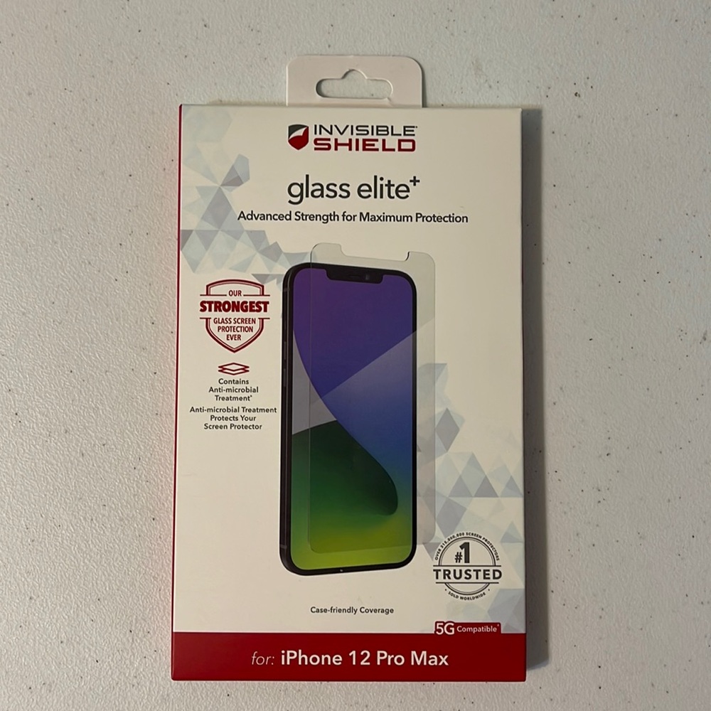 Zagg Invisible shield glass elite+ screen protector for Apple iPhone 12 Pro Max